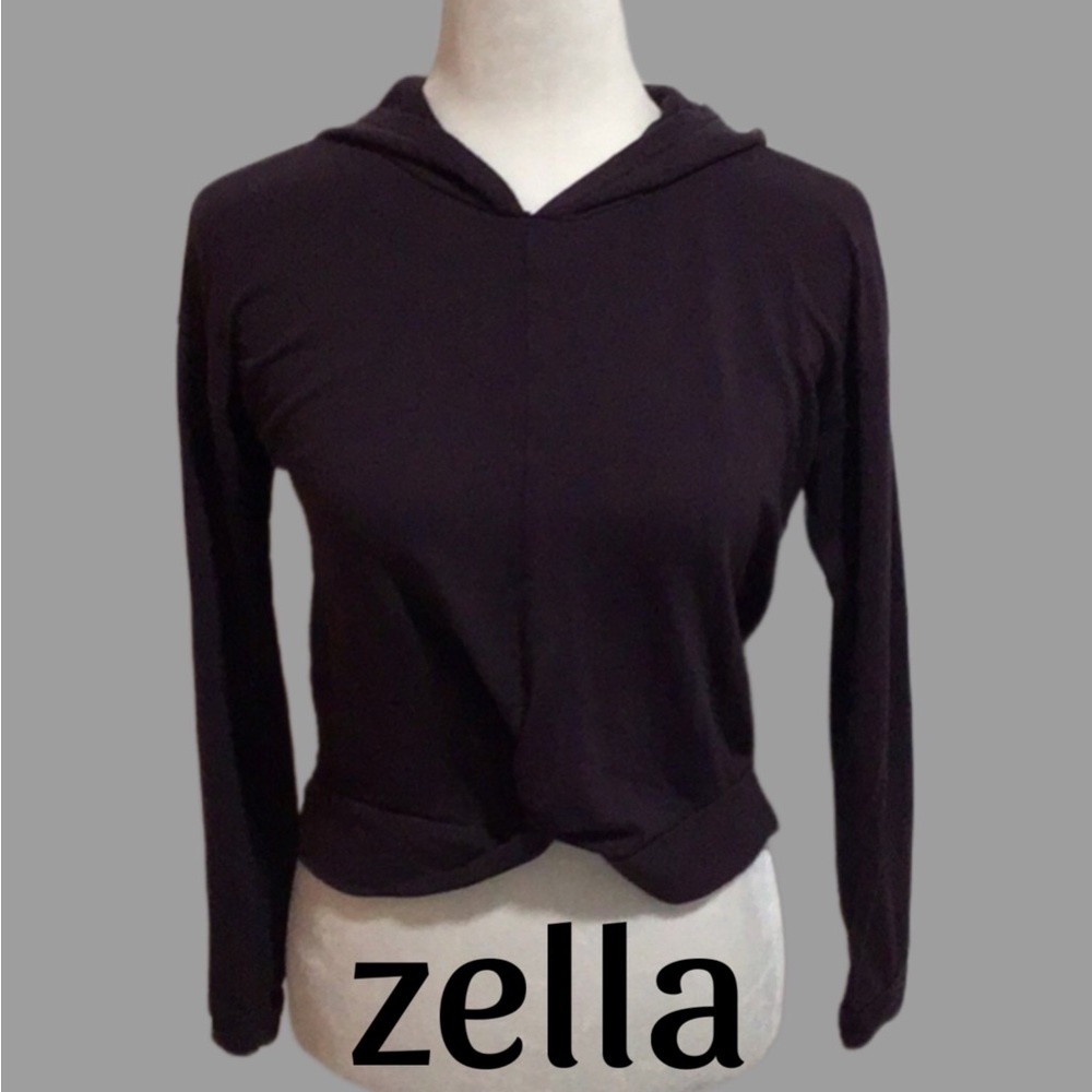 Zella Twist Front Hoodie, Nebula (Plum/Purple), Size Large (10/12) Girls